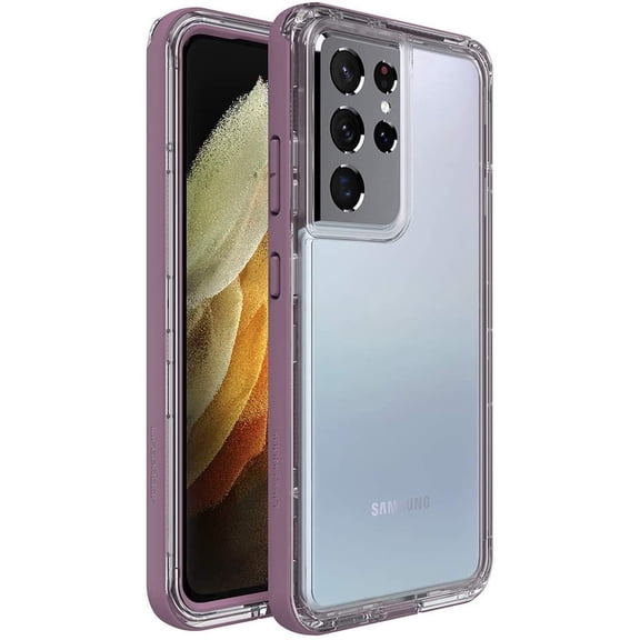 LifeProof NEXT SERIES Case for Galaxy S21 Ultra 5G ONLY - DOES NOT FIT non-Plus or Plus sizes - NAPA CLEAR/GRAPEADE