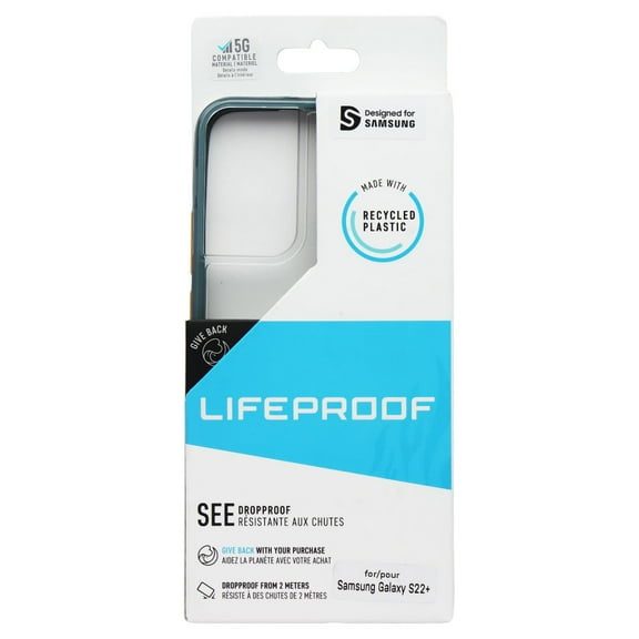 LifeProof SEE Series Case for Samsung Galaxy (S22+) - Zeal Gray/Clear