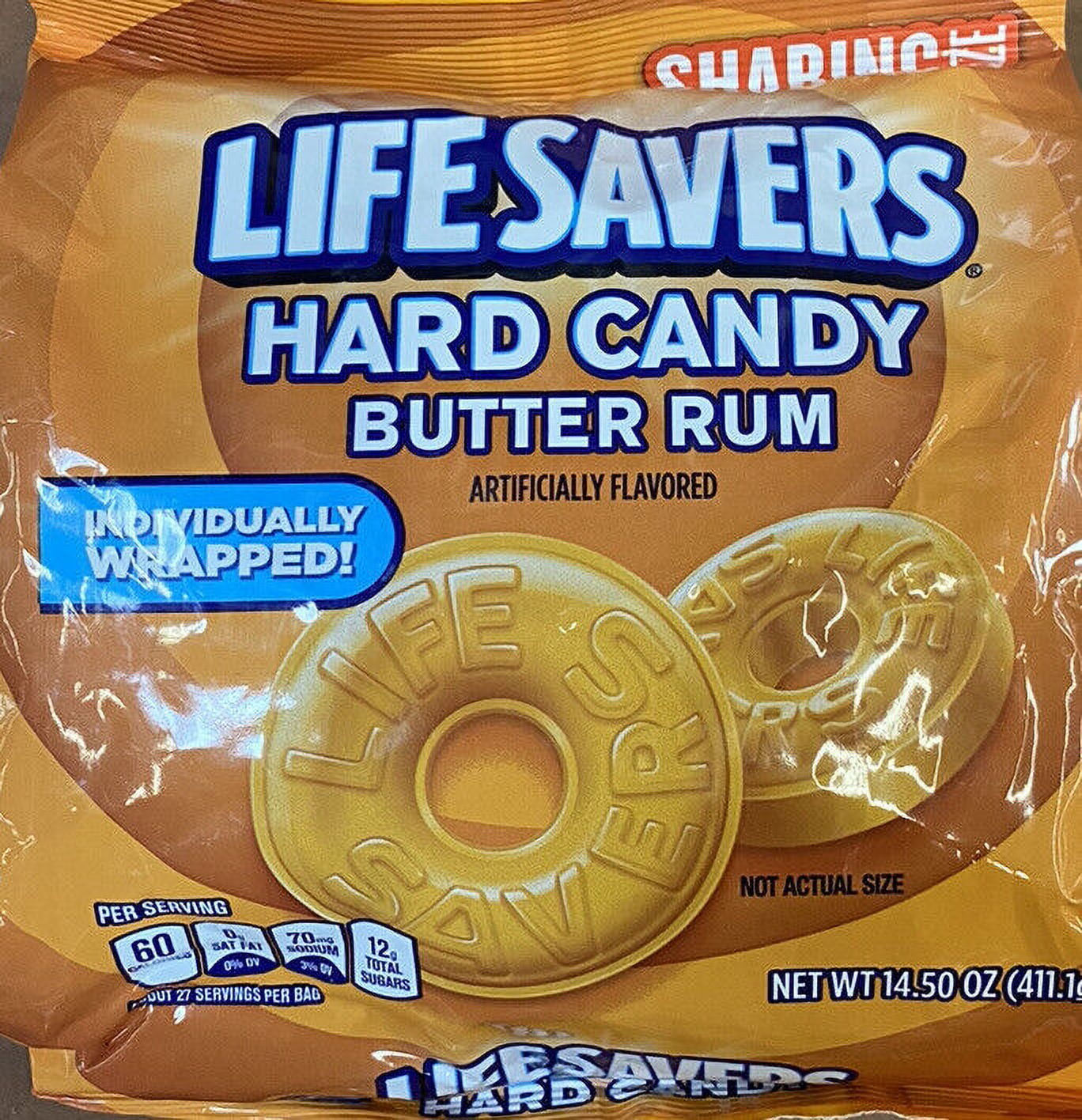 LifeSavers BUTTER RUM Breath Mints Bulk Hard Candy Candies 14.5 oz Bag
