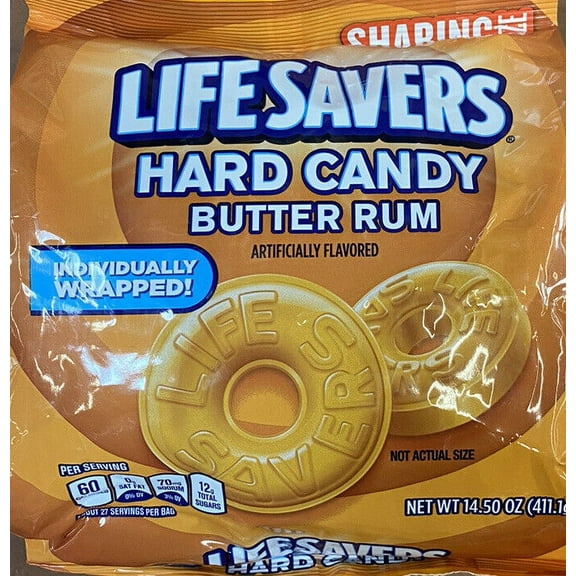 LifeSavers BUTTER RUM Breath Mints Bulk Hard Candy Candies 14.5 oz Bag