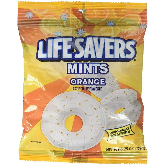 LifeSavers Orange Mints 6.25oz Bag - 2 Pack