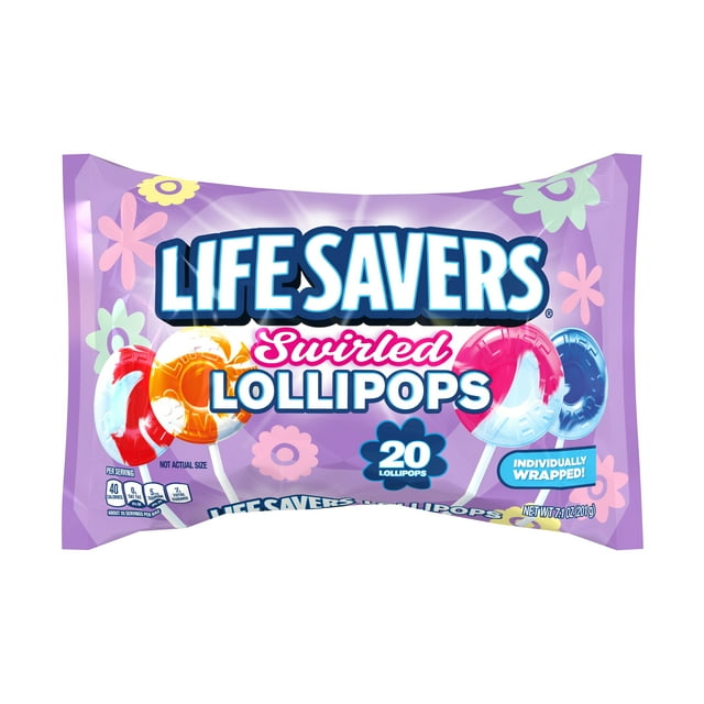 LifeSavers Swirled Lollipops Easter Candy, Assorted Flavors, 20 count 7.1oz Bag