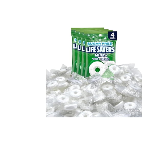 LifeSavers Wint O Green Mint Candy Sugar Free 4 Packs (2.75 oz Each)