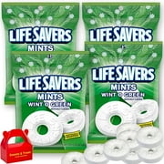 LifeSavers Wintergreen Hard Candy – Wint O Green Breath Mint Refreshing | 4 Bags (6.25 oz Each), 25 oz Total Individually Wrapped