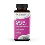 LifeSeasons - Ageless Skincare - Anti Aging Supplement - Antioxidant Complex - Acai Berry, Astaxanthin, Resveratrol, R-Alpha Lipoic Acid and Pomegranate Extract - 90 Capsules