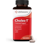 LifeSeasons Choles-T - Cholesterol Support Supplement - Red Yeast Rice, CoQ10, Guggul & Phytosterols - 90 Capsules