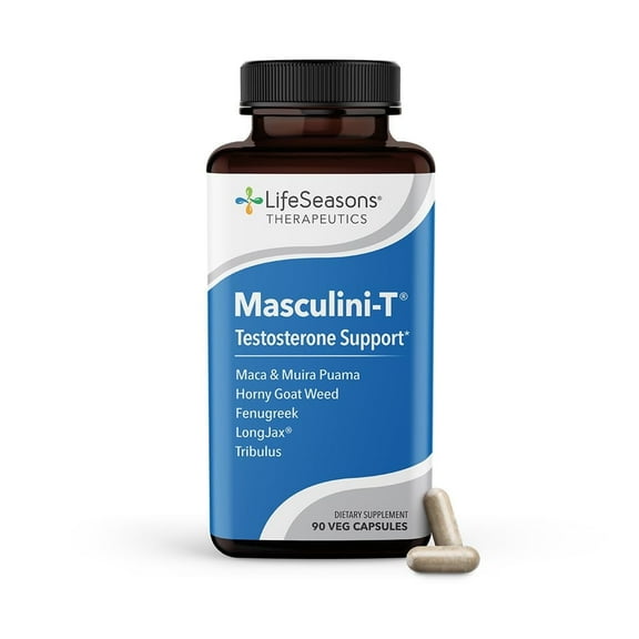 LifeSeasons Masculini-T - Testosterone Support Supplement - Enhances Mental & Physical Aspects of Sexual and Athletic Performance - Supports Normal Erectile Function - Improve Libido - 90 Capsules
