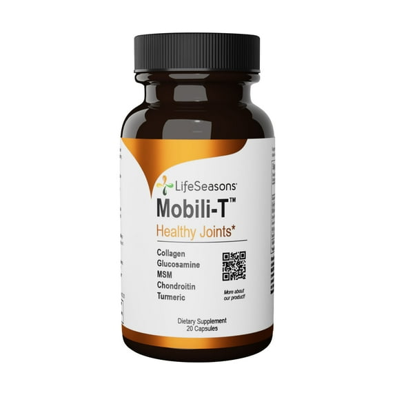 LifeSeasons - Mobili-T - Joint Pain Relief Supplement - Increase Range of Motion - Support Joint Tissue - Healthy Knee and Back Support - Contains MSM, Collagen, Chondroitin - 20 Capsules