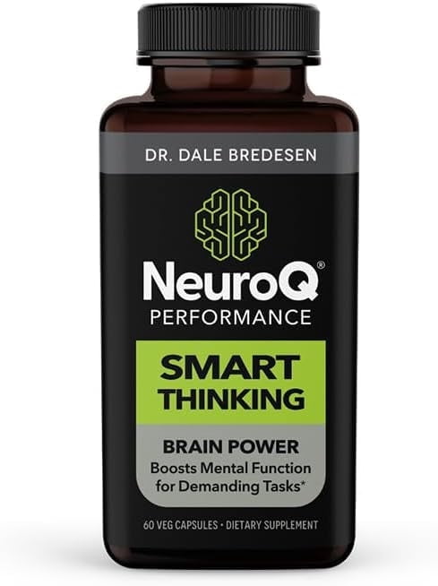 LifeSeasons NeuroQ - Smart Thinking Supplement Pills - Brain Power + Mental Focus Booster - Memory & Attention - Bacognize Bacopa, Cognizin Citicoline & Coffee Extract - 60 Capsules