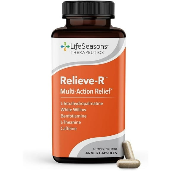 LifeSeasons Relieve-R - Eases Daytime Aches & Discomfort - Relaxes Muscles - Calms The Nervous System - Reduces Irritation - Non-Habit Forming - 46 Capsules