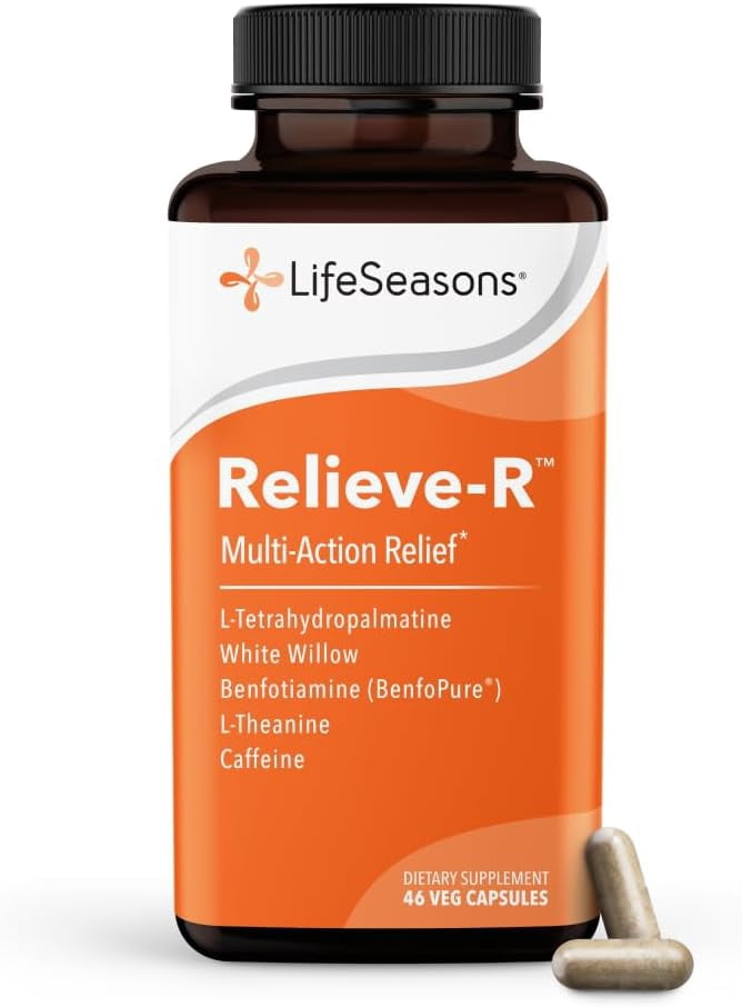 LifeSeasons Relieve-R - Eases Daytime Aches & Discomfort - Relaxes Muscles - Calms The Nervous System - Reduces Irritation - Non-Habit Forming - 46 Capsules