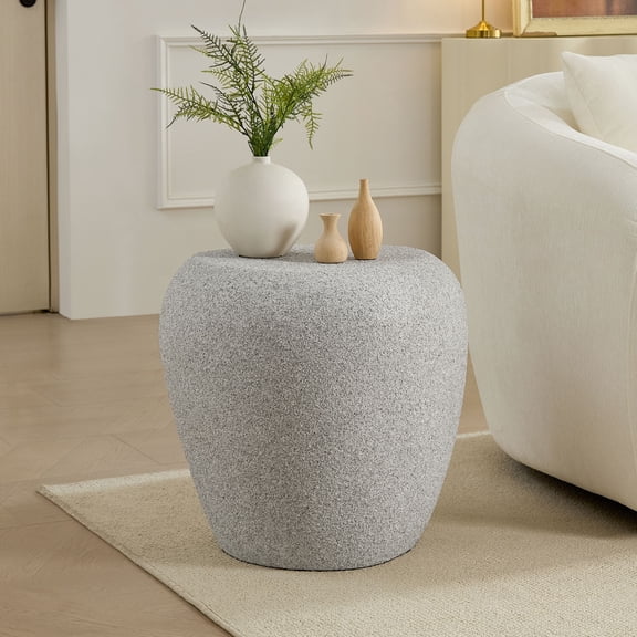 LifeSky 19.29 inch Fiberglass Side Table for Living Room with Pets: 5-Second Wipe Clean, Scratch-Resistant & Waterproof End Table - Narrow Space Sofa Table - No Assembly Needed