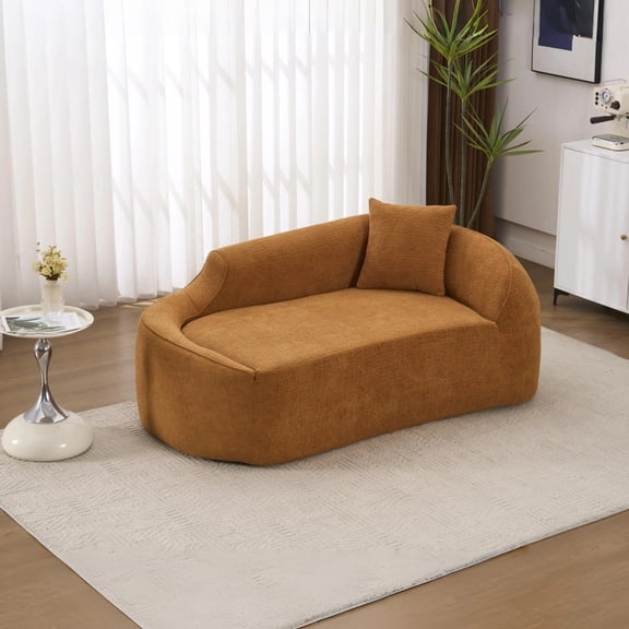 LifeSky Compression Chaise Longue Sofa Bed for Small Apartments: No Assembly in 10 Minutes - 3-in-1 Loveseat, Chaise & Sleeper for Last-Minute Guests - Deep Seat with Pillow