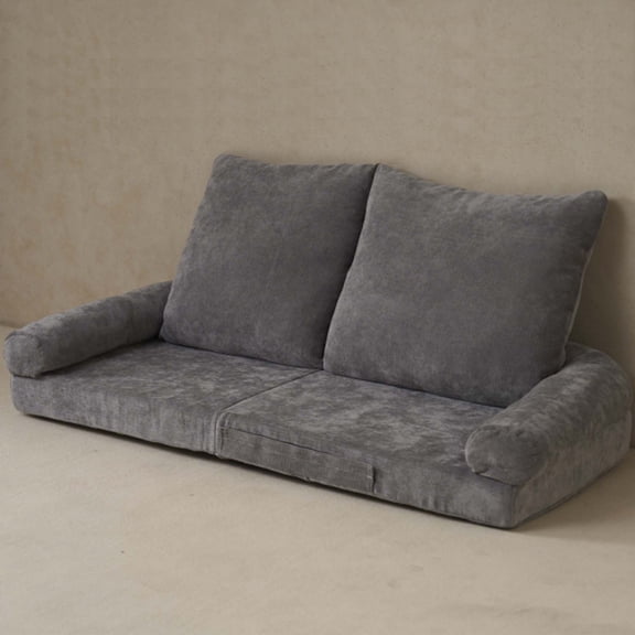 LifeSky Convertible Sofa Bed 18 Position Fold Out Single Sleeper for Studio Apartment Guest Overnight: 2 Second Flat Bed with 59.8 inch Sleeping Surface - No Bar in Middle - Gray