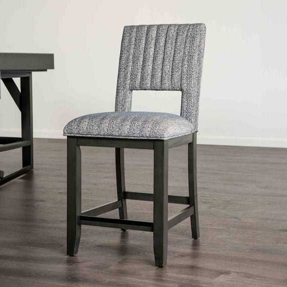 LifeSky Counter Height Chairs Set of 2 with Padded Seat and Back: 2-Hour Comfort for Kitchen Island - Weekend Brunch Gatherings - Rubberwood Frame with Cross Brace