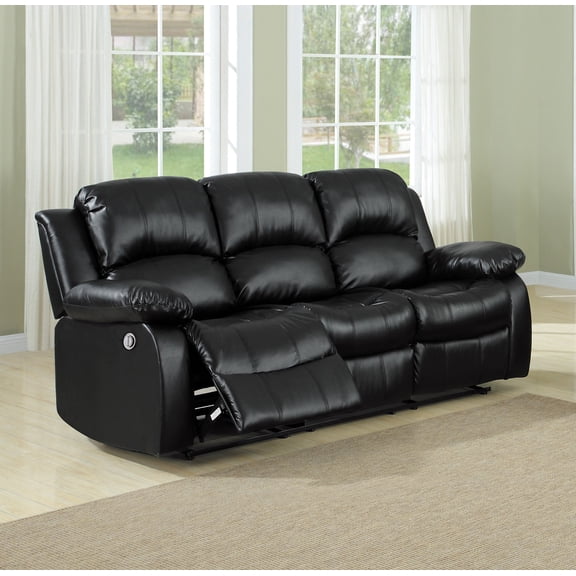 LifeSky Double Reclining Sofa for Couples Who Want to Relax Without Compromise: Each Seat Adjusts Independently to 15 Angles - Easy Pull Tab Recline - Sturdy Solid Wood Frame