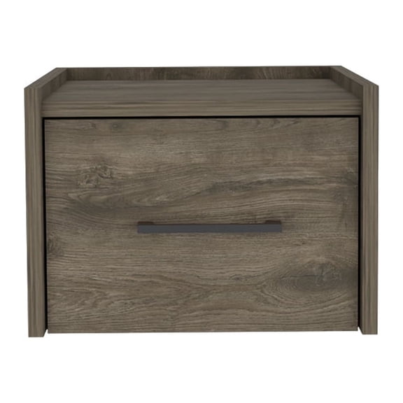 LifeSky Floating Nightstand with Drawer, Wall Mounted Bedside Table, Dark Brown Engineered Wood, Compact 13.8"W for Small Bedroom, Guest Room, Dorm Room, Entryway Storage