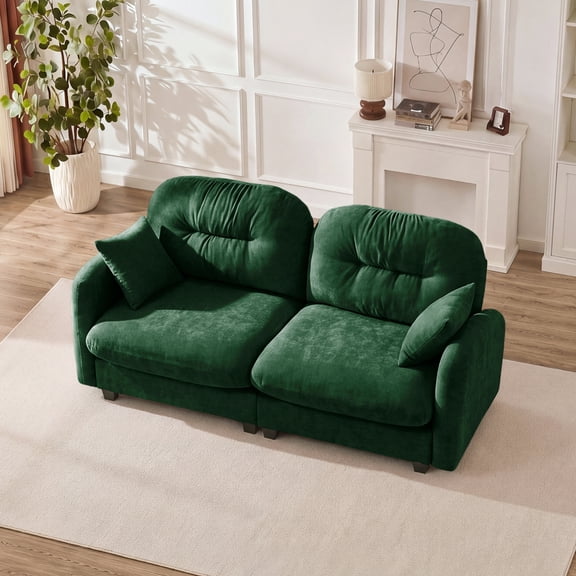 LifeSky Loveseat Cloud Sectional Couch Chenille Fabric for Small Apartments: 5-Min Setup, No-Tool Assembly - Fits Through Doorways - L-Shaped Modular Sofa for Renters