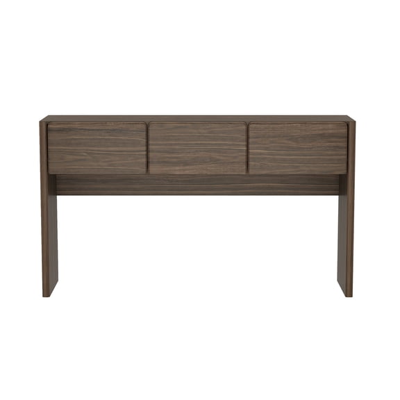 LifeSky Narrow Console Table with 3 Drawers 60 x 14 x 34 inches for Entryway: Slender Sofa Table Hides Clutter in Seconds - Daily Mail and Keys Storage - Walnut Brown Finish