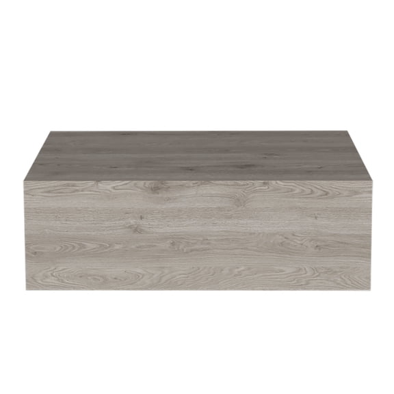 LifeSky Wall Mounted Nightstand with Drawer Light Gray Engineered Wood Floating Bedside Table for Small Bedroom and Rental Apartment Organization