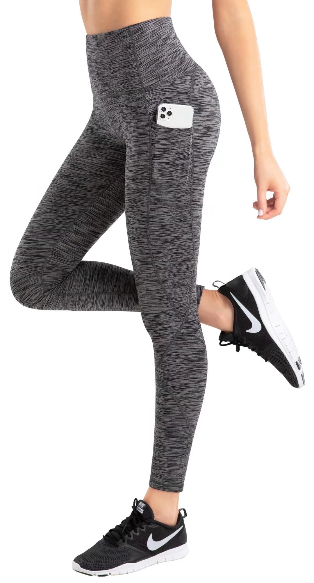 Pxiakgy yoga pants Exercise Color Yoga High Split Leisure Stretch Pants  Running Solid Women's Pants Grey + XXL 