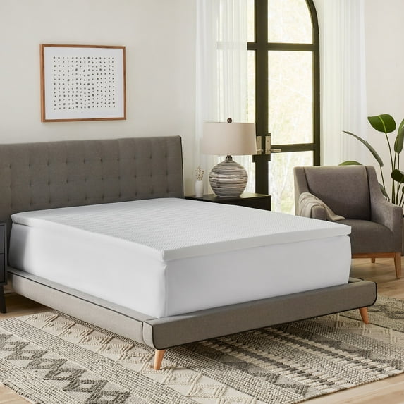 Bodipedic Essentials 2-inch Memory Foam Mattress Topper with Knit Cover, Twin XL