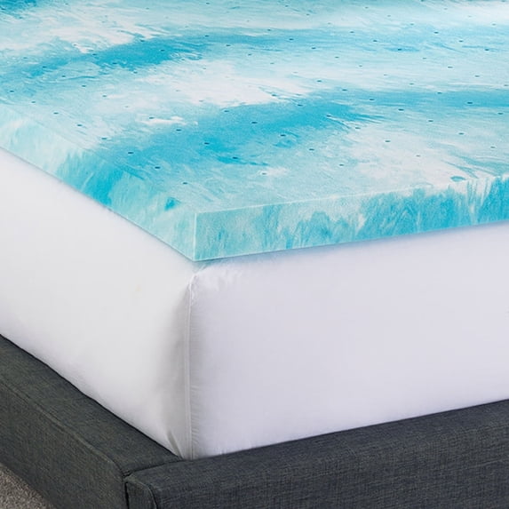 Healthcare SC, LLC Bodipedic Cooling Gel Swirl Memory Foam Mattress Topper Queen - 3 Inch