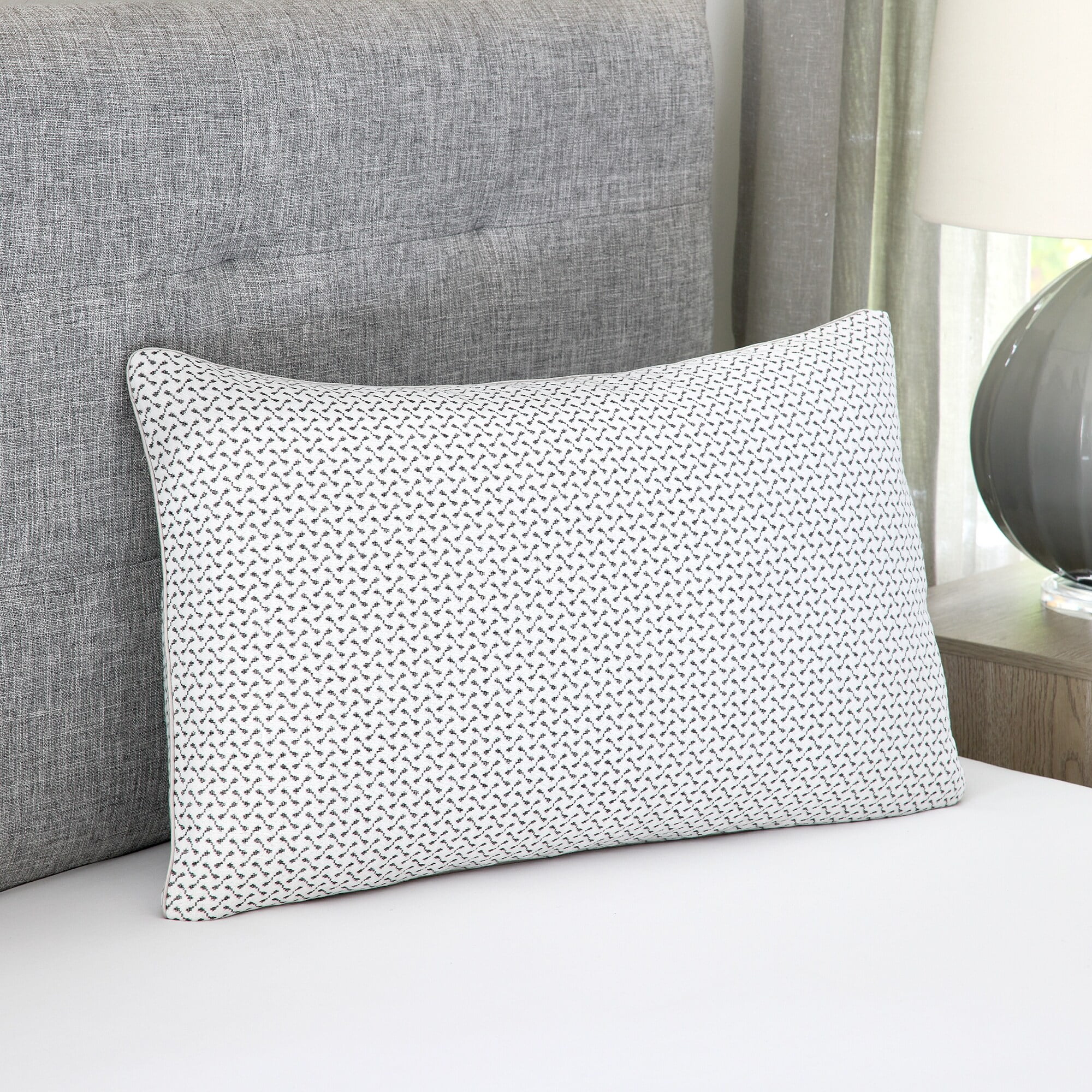 Jumbo Memory Foam Cluster Pillow with Charcoal Cover