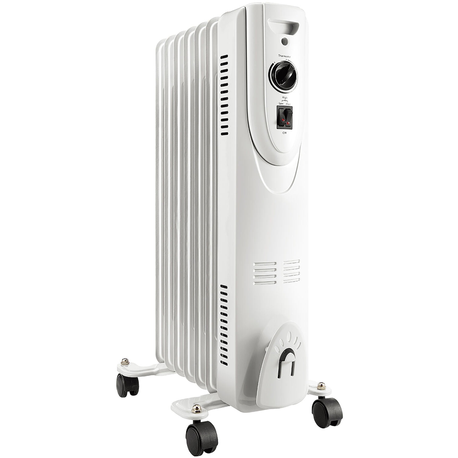 Optimus 1500 W Portable Oil Filled Radiator Heater; White (h-6010