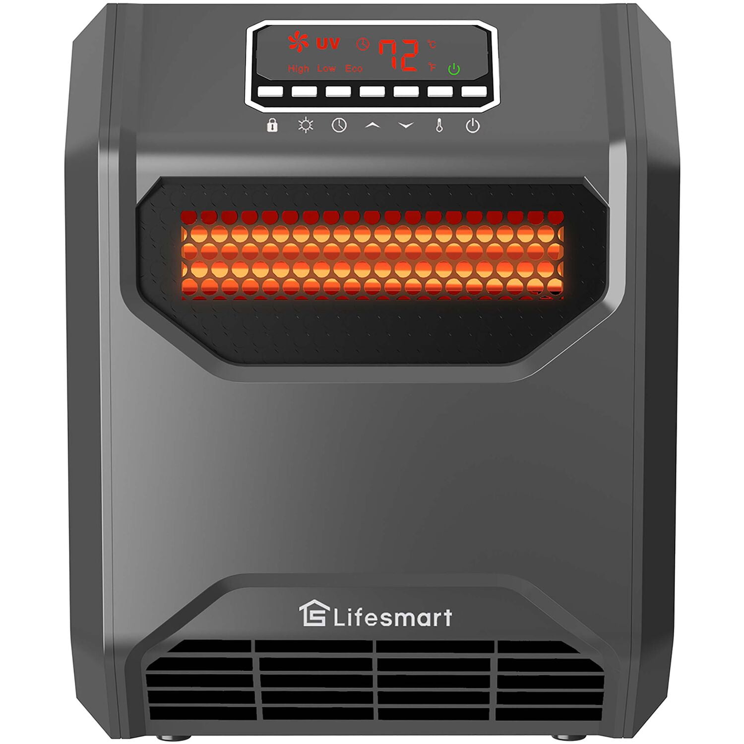 LifeSmart 6-Element Infrared Heater with Front Intake Vent and UV Light,  HT1269UV - Walmart.com