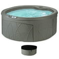 thumbnail image 1 of LifeSmart 4-Person 13-Jet Plug & Play Round Hot Tub with Thermal Cover, Taupe, 1 of 10