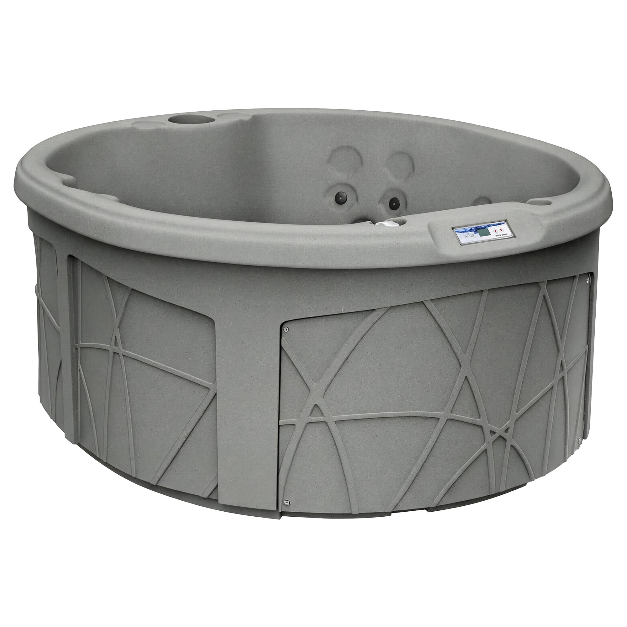 LifeSmart 4-Person 13-Jet Plug & Play Round Hot Tub with Thermal Cover, Taupe