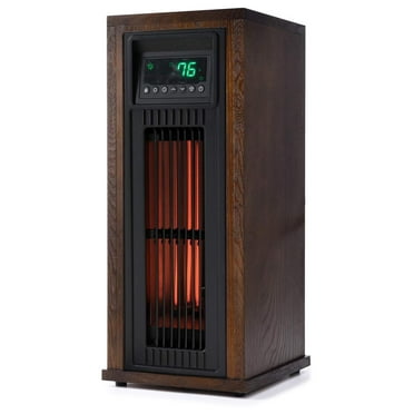 LifeSmart LifePro 23 Inch Portable Electric Infrared Tower Space Heater for Indoor Use with 3 Heating , Thermostat, and , Brown