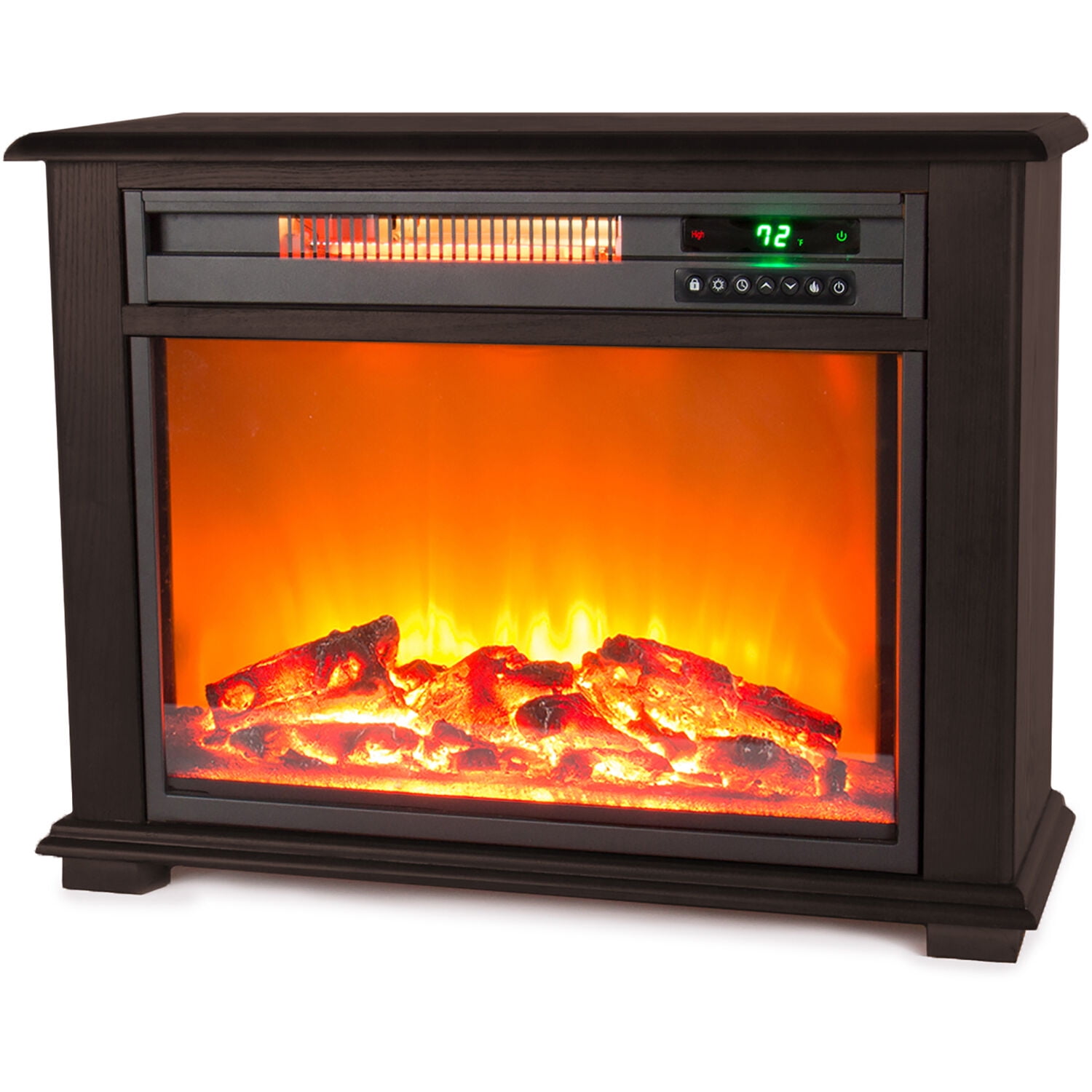 LifeSmart Portable 3Quartz Infrared Fireplace Heater with Remote