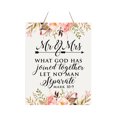 thumbnail image 1 of LifeSong Milestones 12x15 Hanging Rope Sign Mr & Mrs (White), 1 of 8