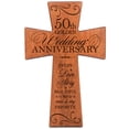 thumbnail image 1 of LifeSong Milestones 50th Anniversary Wood Wall Cross Gift for Couple - Every Love Story, 1 of 4