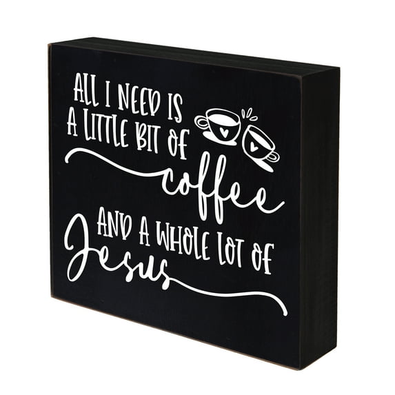 LifeSong Milestones 6x6 Modern Inspirational Shadow Box for Home Decorations - All I Need (Black)