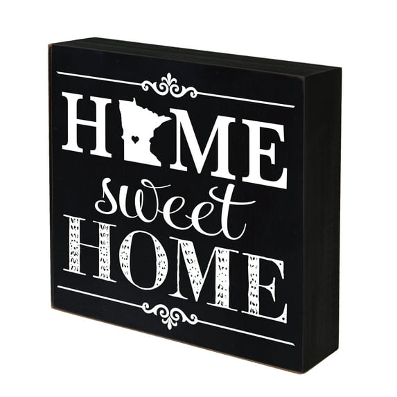 LifeSong Milestones 6x6 Shadow Box Black- Minnesota (Home Sweet Home)