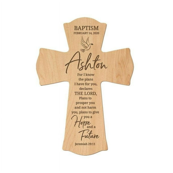 LifeSong Milestones 8x11.25in Black Wall Cross_Ashton Baptism