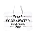 thumbnail image 1 of LifeSong Milestones 8x12 Ribbon Sign Fresh soap & Water Free (Shiplap), 1 of 3