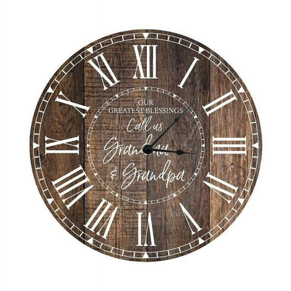 LifeSong Milestones Call Me Grandma & Grandpa- Clock 12in Clock_ Our Greatest Blessing Grandma