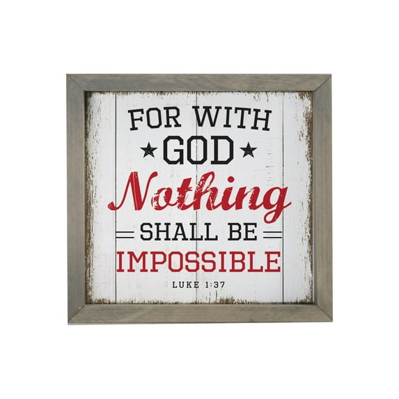 LifeSong Milestones Christian Sign Baseball Theme Shadow Box for Boys Room