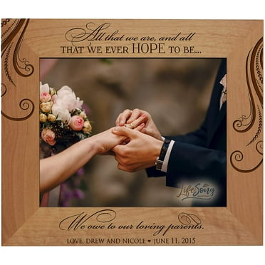LifeSong Milestones Customized Engraved Horizontal Wedding Picture Frame - All that we are