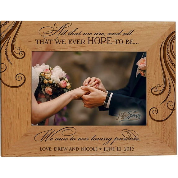 LifeSong Milestones Customized Engraved Horizontal Wedding Picture Frame - All that we are