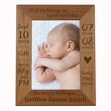 LifeSong Milestones Customized Engraved Vertical Picture Frame for Baby Boy - Of All the things