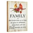 thumbnail image 1 of LifeSong Milestones "Family Like Branches" Cardinal with Poinsettia Tabletop Sign Christmas Holiday Decor, 1 of 7