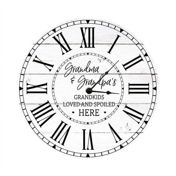 LifeSong Milestones Grandkids Love & Spoiled - 12in Clock_Grandma & Grandpas Spoiled Here