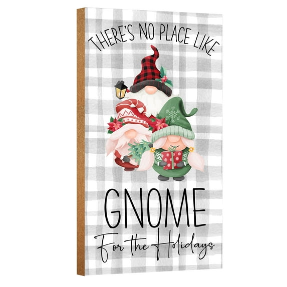 LifeSong Milestones Holidays Gnome Checkered Christmas Decorations Indoor Home Decor