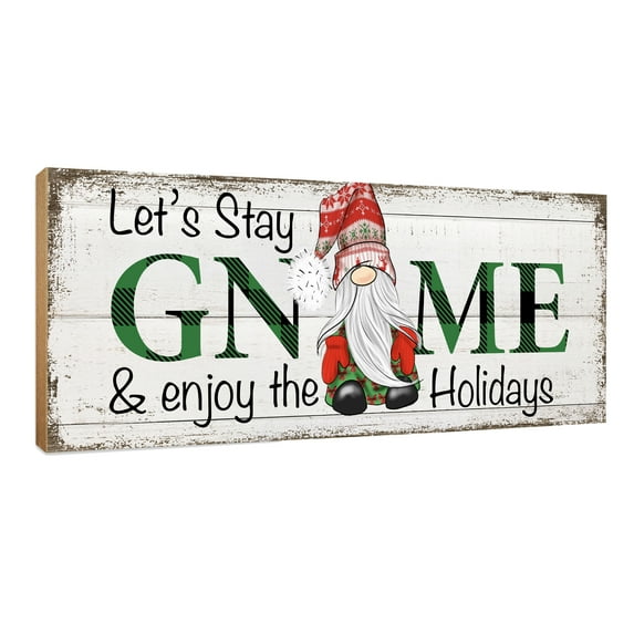 LifeSong Milestones Holidays Gnome Tabletop Sign Christmas Decorations for Living Room