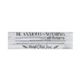 thumbnail image 1 of LifeSong Milestones Inspirational Modern Wooden Wall Hanging Plaque 10x40 - Be Anxious For Nothing, 1 of 8